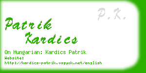 patrik kardics business card